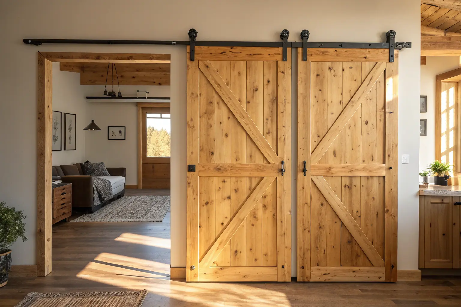Knotty Pine Barn Doors
