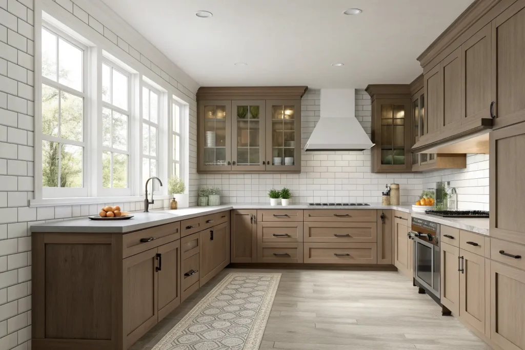 Solid wood shaker kitchen cabinets