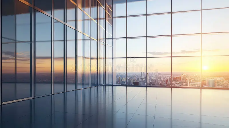 Sleek Frameless Curtain Wall​