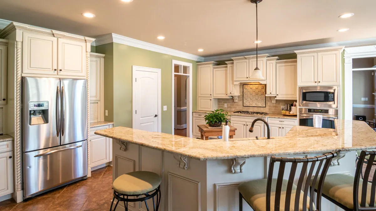 Cream & Wood Islands