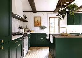 Dark Green Kitchen Cabinets
