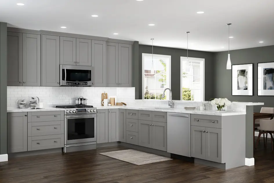 Gray Kitchen Cabinets - 3