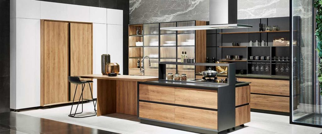 Modern Wood Grain Cabinets