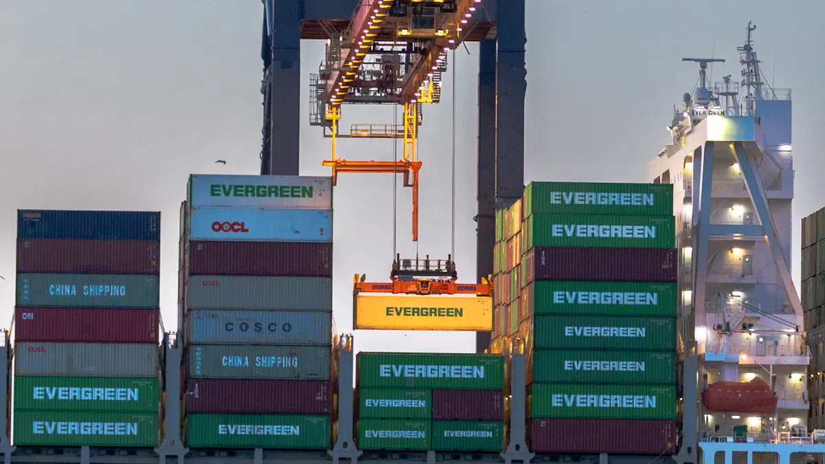 Container handling at the port—this image serves to illustrate Shipping & Logistics for Home Materials.